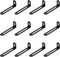 uxcell 25Pcs Adjustable L-Shape Corner Brace, 0.9" x 2.9" x 0.6" Metal
