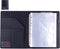 Enyuwlcm PU Leather Padfolio Ring Binder - Clipboard Resume Leather Portfolio with 20 Clear Plastic Sleeves, Black