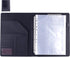 Enyuwlcm PU Leather Padfolio Ring Binder - Clipboard Resume Leather Portfolio with 20 Clear Plastic Sleeves, Black