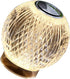 DELURA Minimalist Table Lamp, Color Changing Rechargeable Night Light, Crystal Sphere Table Lamp,