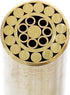 Mosaic Pin - (0.312 Inch Diameter) - Brass Outer and Inner Material - Decorative Knife Handle Pins for Fixed Blade