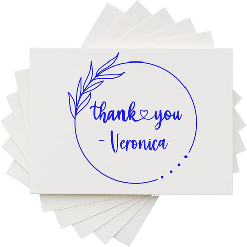 Packaging, 1-5/8" Elegant Pre-Inked Thank You Rubber Stamp for Business & Personal Use | Customizable Stamper