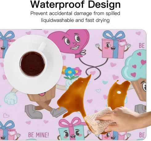 Generic 35. 4" 16. 5" Funny Pattern Desk Mat Multifunctional Large Keyboard Mouse Pad, Waterproof Dual Sided Desk Mat