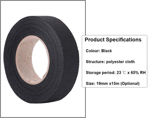 High Temperature Automotive Wiring Harness Tape, 19mm x 15m