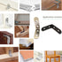 ZHome 505017MM 4Sets Stainless Steel L Shape Corner Bracket Wall Shelves Hanging Brace Joint Right Angle Bracket