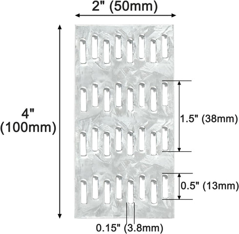 Truss Plates 2 X 4 Inch, 30Pcs Pronged Steel Mending Plate with Nail Teeth for Roofing Wood Connector