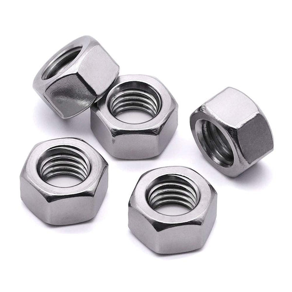 1/4"-20 Stainless Steel Hex Nuts, Bright Finish Hexagon Nuts, 304 Stainless Steel 18-8, 25 PCS