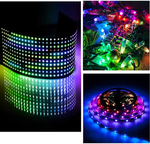 SP110E 2 Pack 5-24V WS2812B WS2815 SK6812 APA102 VIPMOON Bluetooth LED Controller, Pixel LED Light Strips Controller