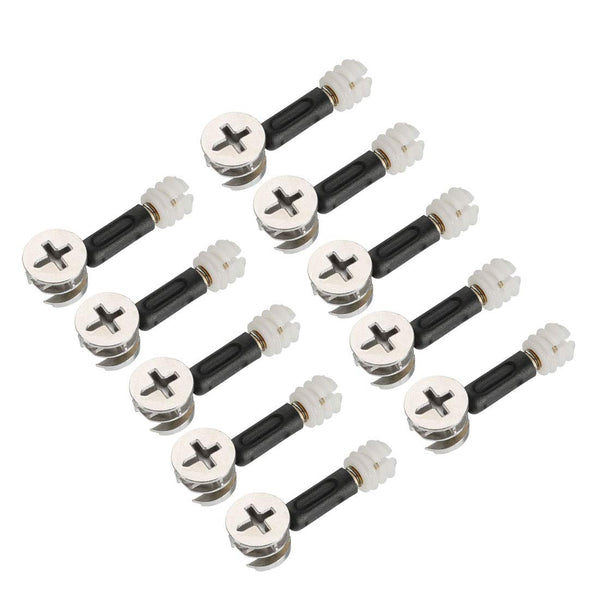uxcell 3-in-1 Furniture Connecting Kit with 15mm OD Cam Fitting, M6x35mm Dowel Screws, 10 Sets