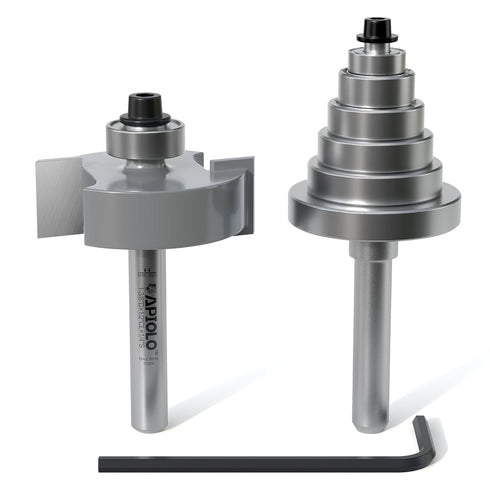 Professional Rabbet Router Bit Set 1/4 Shank 1pcs with 6 Interchangeable and