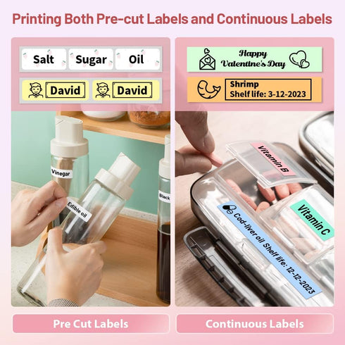 Phomemo D30 Portable Handheld Bluetooth Label Maker, Mini Printer with Multiple Templates for Home Office School Use