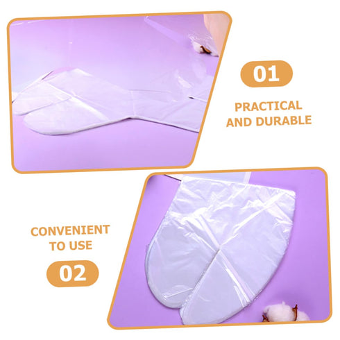 200pcs FOMIYES Disposable Nonwoven Neck Mask Sheets for Spa Skin Care Moisturizing Treatment and Fine Line Reduction