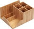 MobileVision Bamboo Multi-Function Desktop Organizer - Store Notepads, Folders, Paperclips, Business Cards & More