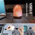 Generic Himalayan Salt Lamp with USB Power, Natural Shape, Color-Changing LED and Warm White Light, Wooden Base Night