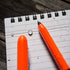 Rite in the Rain All-Weather EDC Pen - Orange POKKA 2-Pack, Black 0.8mm Ink, Fine Point (No. OR92)