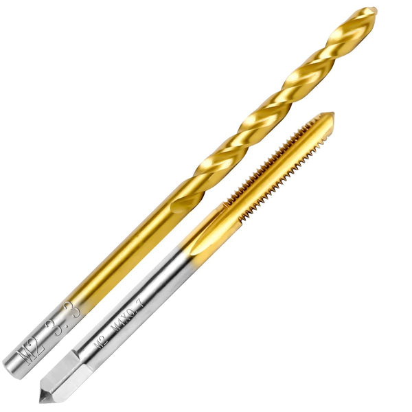 M4x0.7 Tap and 3.3mm Drill Bit Kit, M2 HSS Metric Drill and