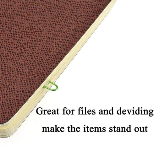 HAHIYO 150 Pack Green Paper Clips, 1.1" (28mm) Length, Vinyl Coated, Sturdy for Bookmark Organizing Home Office School