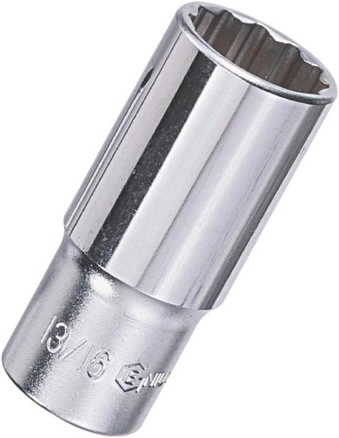 Genius Tools 3/8" Dr. 7/16" Deep Hand Socket (12-Point) - 376314 by GENIUS TOOLS