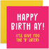 CENTRAL 23 Funny Birthday Card, Happy Birth-ay! (I'll Give You The D Later), For Wife Girlfriend Him Her, Comes With