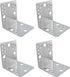 JCBIZ 4PCS L-Shaped Shelf Bracket 105x105x90mm Adjustable Heavy Duty Metal Corner Support Bracket