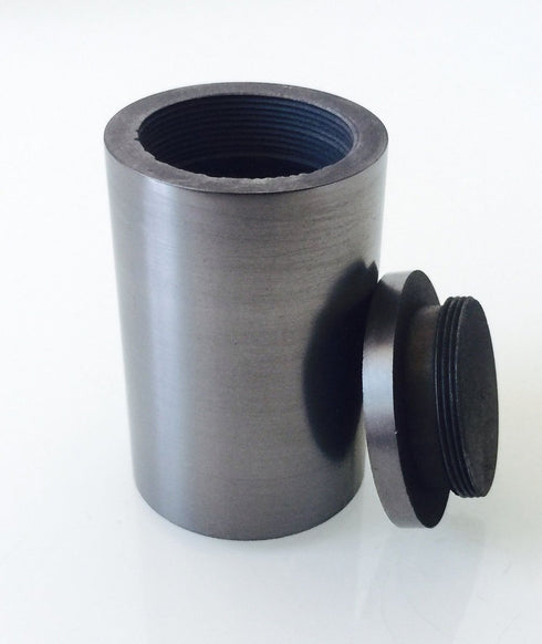 Smelting Lab Graphite Crucible, 30ML with Screw Lid Cover, 99.95% Purity (40x60MM)