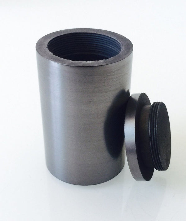 Smelting Lab Graphite Crucible, 30ML with Screw Lid Cover, 99.95% Purity (40x60MM)