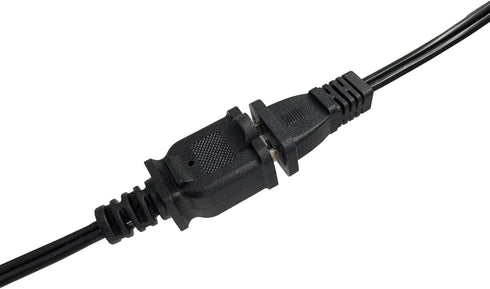 5 FT Extension Cord, Indoor Black, 18 AWG Small Short 2 Prong Power Cord, 3 Pack