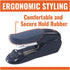 Max USA Easy Grip Heavy Duty Desk Stapler, Model HD-50F BLACK