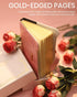 Diary with Lock and Keys for Girls – 360 Gold Edged Pages, B6 Refillable Notebook, Garden Pink, with Pen and Bookmark