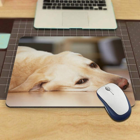 Gaming Mouse Pad - Yellow Labrador Retriever Non-Slip Rubber Mouse Pad for Computers, Personalized