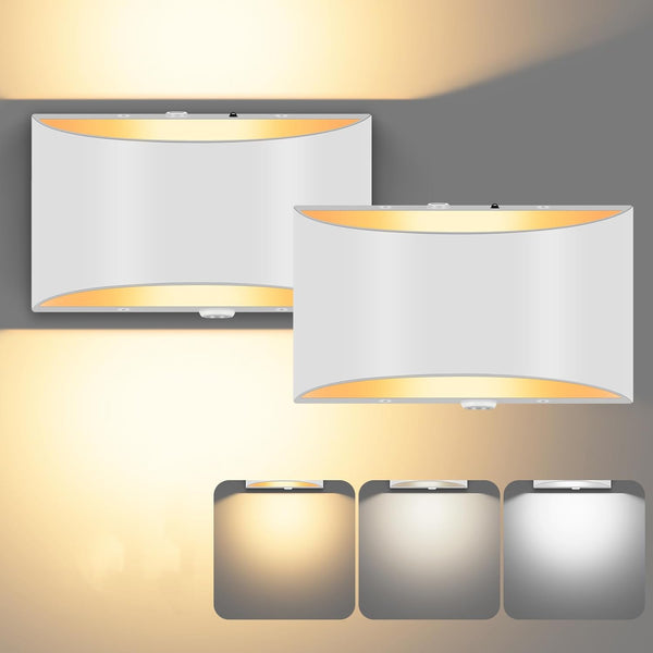 Battery Operated Wall Sconces Set of 2 Wireless Indoor Wall Lights Up