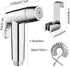 BracketSet, Handheld Bidet Sprayer Toilet Bathroom with Spring Hose Wall Closestool, Squatting Pan, Water Flower, Floor