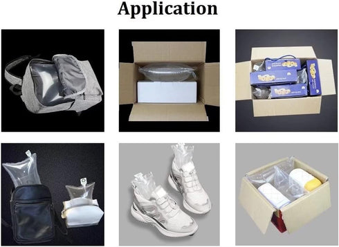 AIR PAKPRO 100 Pack Clear Plastic Inflatable Air Packaging Bags, 3.9×7.9 Air Pillows for Shipping and Packaging