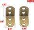 30 Pack 1.14" 1.14" MY MIRONEY L-Shaped Corner Bracket Shelf Bracket Heavy Duty Iron Corner Brace Joint Angle Bracket