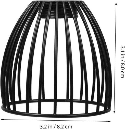 Cabilock Birdcage Inspired Black Lamp Shade Versatile Desktop Lamp Cover for Table Floor Lamps Easy to Install