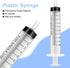Plastic Syringes, 8pcs No Needle 10ml Liquid Measuring Syringe with Luer Slip Tip for Refilling and Measuring