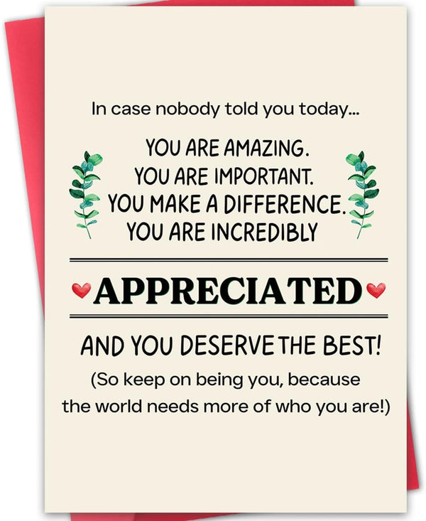 LiuuLi Thank You Card for Women Men, Appreciation Gifts for Coworker Friends Boss,