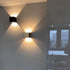 Gsycle LED Square up and Down Light, Up and Down Outdoor Wall Lights Fixture Aluminum Hardwired Square Modern Wall