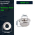 10-Pack M10-1.5mm Stainless Steel Serrated Flange Hex Nuts, Bright Finish, Anti-Rust Industrial Fasteners
