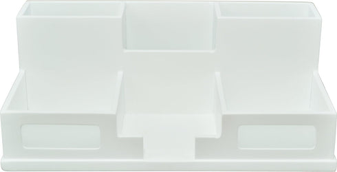 Victor Pure White Desktop Organizer - 4" x 5.5" x 10.4"