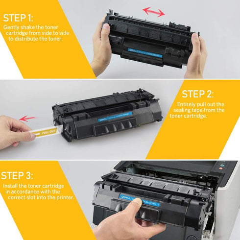 v4ink Compatible 49A 53A Toner Cartridge Replacement for HP Q5949A Q7553A, Black, 2 Packs for HP Printers