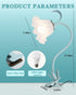 3 WERFOP Flower Lamp Clip on Light, Color Modes Eye-Caring Desk Lamp with Clamp, Dorm Room Essentials, Flexible Neck