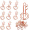 Gold Key Shaped Wire Paper Clips, 40 Pieces, Bookmark Clips for Office School Home Use, Rose Gold