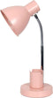 Simple Designs LD1076-PNK 16.22" Sleek Essentials Adjustable Metal Desk Task Lamp with