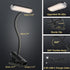 Clip on Desk Lamp, Battery Powered Reading Light with Strong Clamp, 5 Colors & Brightness, USB Rechargeable for Home