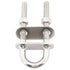 NovelBee 2-Pack 3/8" Stock Stainless Steel Stern Bow Eye U Bolt with Welding Plate, 4" Overall Length