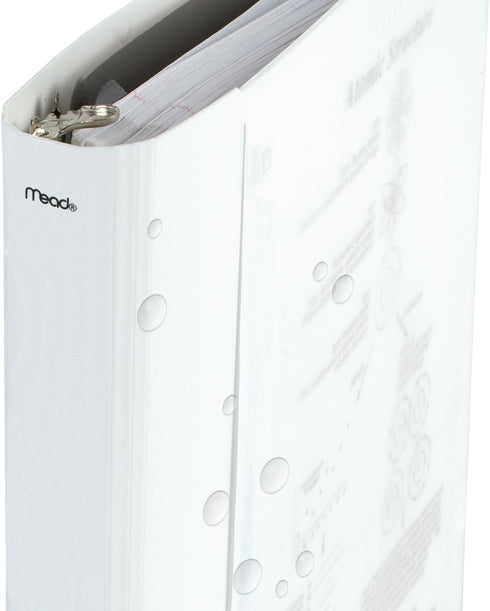 Five Star 3 Ring Binder, 1 Inch Binder with D Rings, Customizable Clear View Cover, White