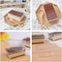 10pcs Cake Box Clear Tiramisu Box, Food Containers Bakery Carrier Packing Small Cake Holder with Lid