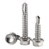 #14 x 1-1/2" Hex Washer Head Self Drilling Screws, 410 Stainless Steel, 50 PCS Self Tapping Sheet Metal