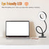 Clamp on Desk Lamp, 8W Clip Light with 3 Color Options, 10 Dimmable Illumination Modes (Black)
